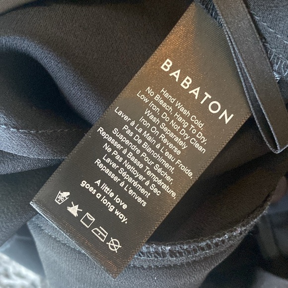 BABATON Black Wide Leg Cropped Pants Size 4 - Picture 5 of 10